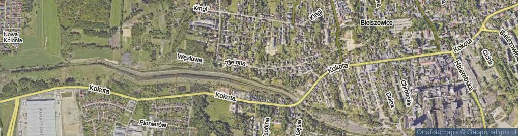 Zdjęcie satelitarne Zielona ul.